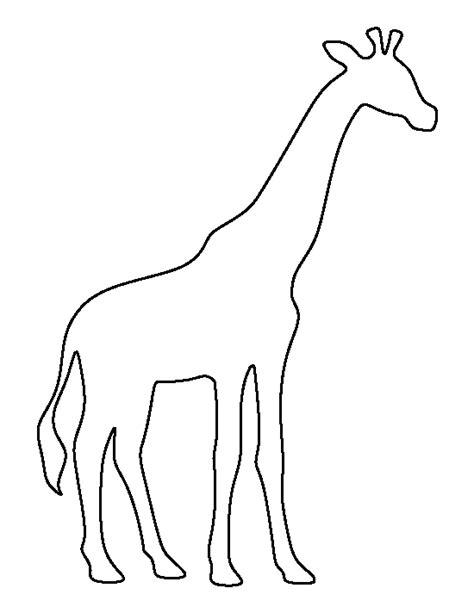 Free Printable Giraffe Template